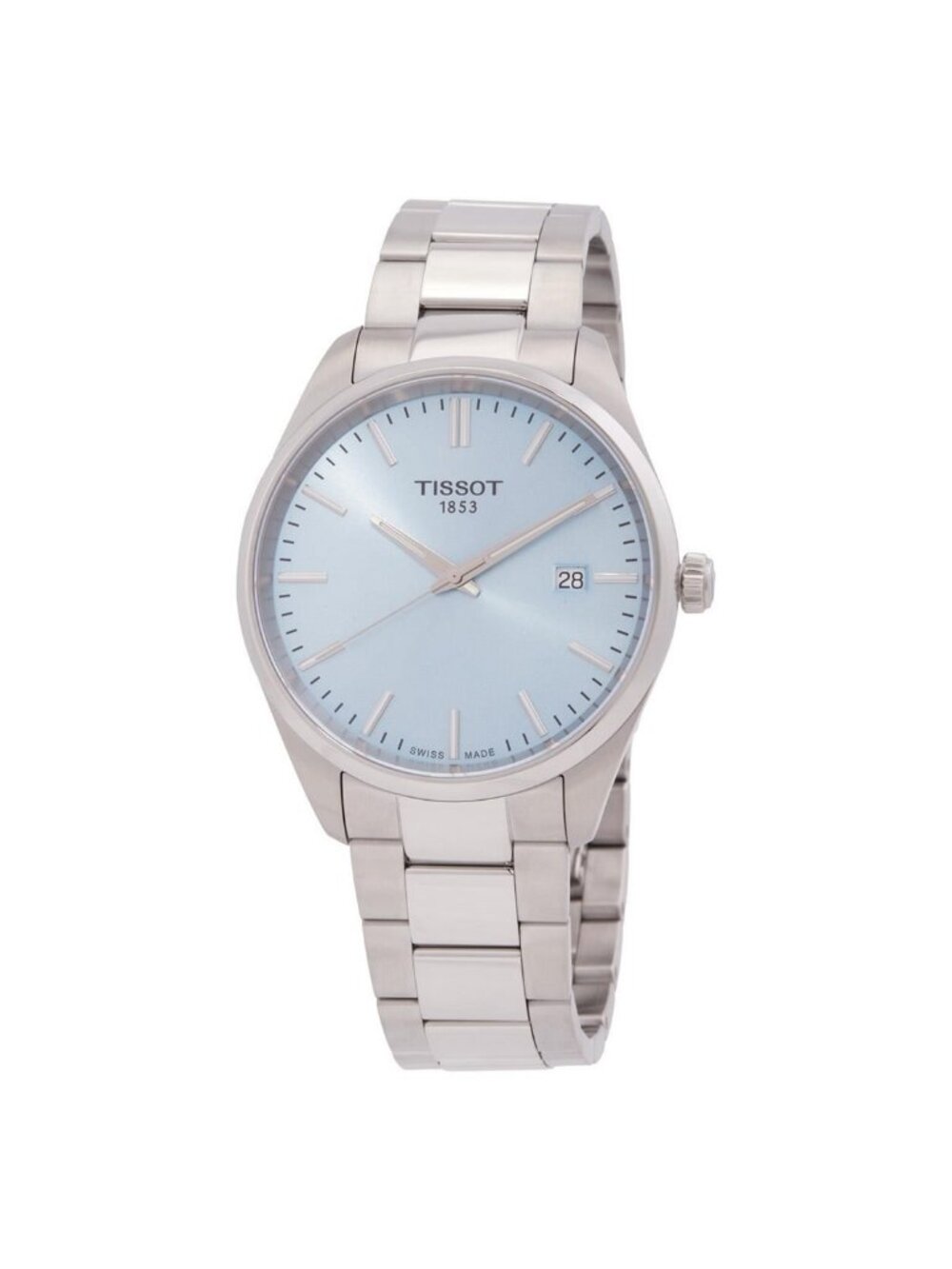 NWT Tissot PR 100 Quartz Ice Blue Dial Men's Watch